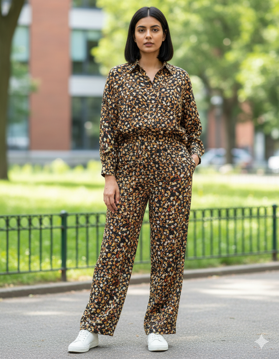 unstitch lawn allover shirt and trouser.