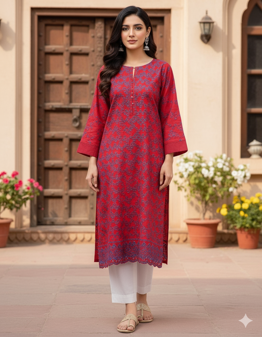 unstitch cotton chikankari shirt