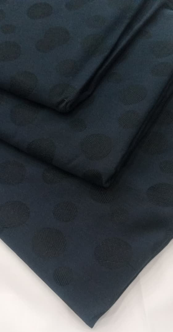 Unstitch winter cotton with jecard work allover  2 piece suit shirt and trouser