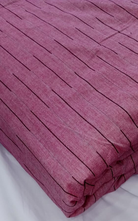 Unstitch winter cotton with self design allover 2 piece shirt and trouser.